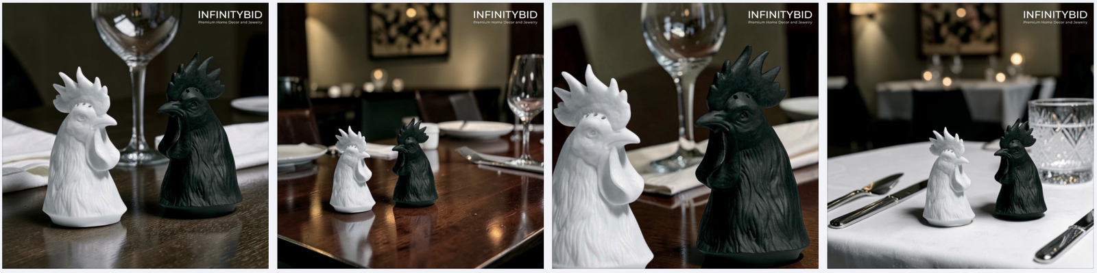 Lladro Salt & Pepper Shakers Blue Porcelain – Retired 2011 – Collectible Spain Figurine 01008192