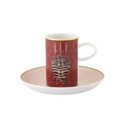 VISTA ALEGRE AFRIKA SET 4 COFFEE CUPS AND SAUCERS Ref. 21133431