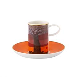 VISTA ALEGRE AFRIKA SET 4 COFFEE CUPS AND SAUCERS Ref. 21133431