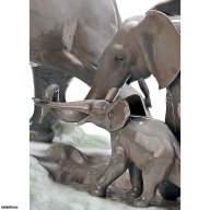 Lladro Elephants Walking Figurine SKU: 01001150