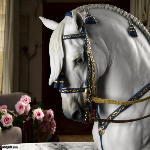 Lladró Spanish Pure Breed Horse Sculpture – Limited Edition Porcelain Masterpiece  SKU: 01002007