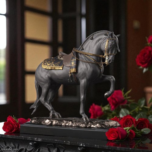 Lladro Spanish Pure Breed Horse Sculpture – Black (Limited Edition of 500) SKU: 01002041
