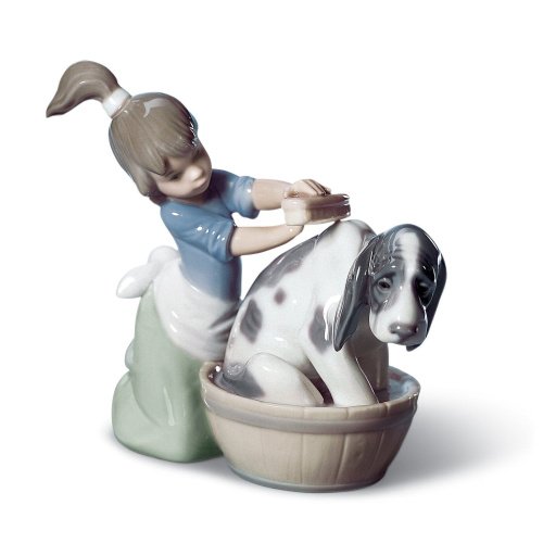 Lladro Bashful Bather Dog Figurine SKU: 01005455