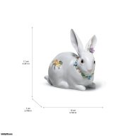 Lladro Attentive Bunny with Flowers Figurine SKU: 01006098