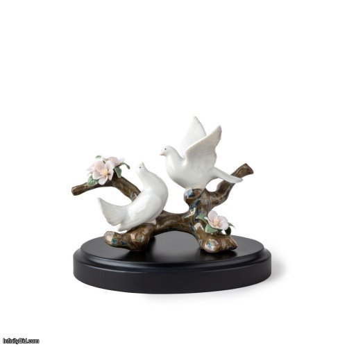 Lladro Doves on A Cherry Tree Figurine SKU: 01008422