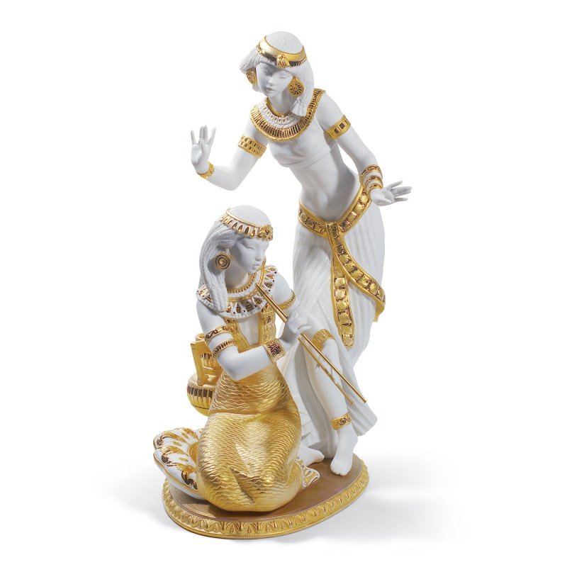 Lladro Dancers from The Nile Figurine. Golden Lustre. Limited Edition SKU: 01008591