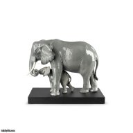 Lladro Leading The Way Elephants Sculpture SKU: 01008694