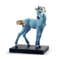 Lladro The Horse Figurine. Blue. Limited Edition SKU: 01008740