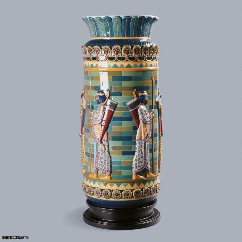 Lladró Archers Frieze Vase Sculpture | Limited Edition High Porcelain SKU: 01008778