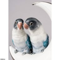 Lladro Fly Me to The Moon Birds Figurine. Silver Lustre SKU: 01008789