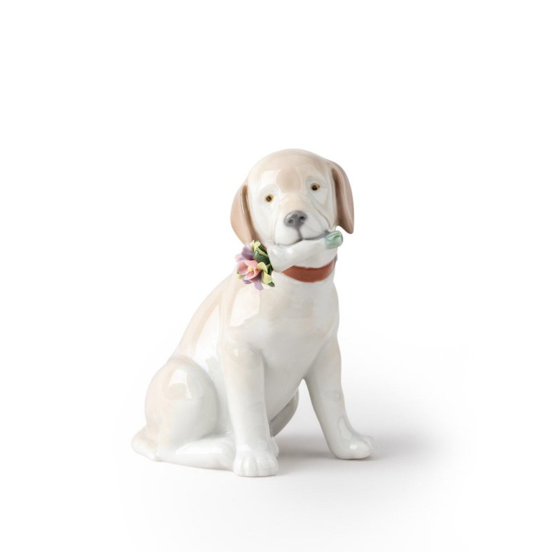 Lladro This Bouquet Is for You Dog Figurine SKU: 01009256