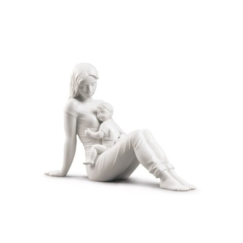 Lladro A mother's love Figurine. Matte White SKU: 01009337