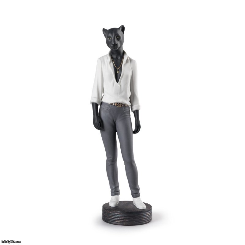 Lladro Panther Woman Figurine SKU: 01009428