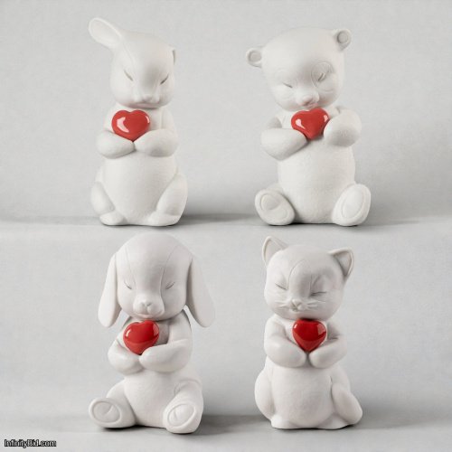 Lladró Lovely World Collection – Set of 4 Porcelain Figurines