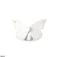 Lladro Butterfly Figurine. Golden Luster & White SKU: 01009451