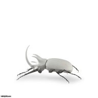Lladro Rhinoceros Beetle Figurine. Matte White SKU: 01009478