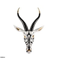 Lladro Antelope mask. Black and gold SKU: 01009541