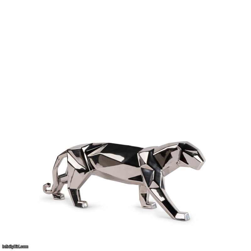Lladro Panther (silver) Sculpture SKU: 01009591