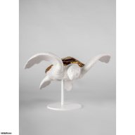 Lladro Sea Turtle I (white - copper) Sculpture SKU: 01009596