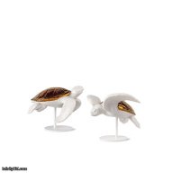 Lladro Sea Turtles couple (white - copper) Sculpture SKU: 01009598
