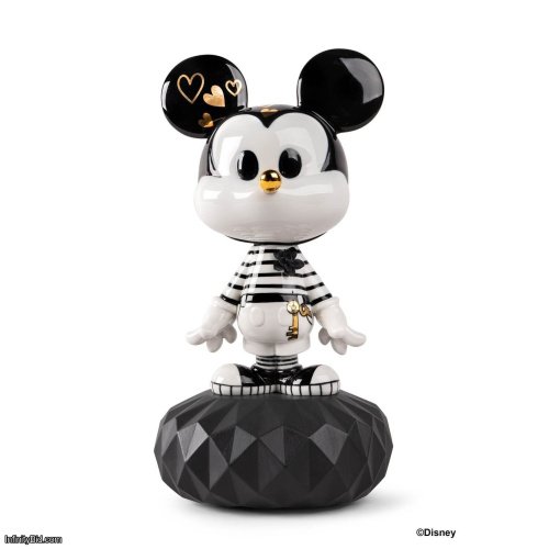Lladro Mickey™ in black and white Sculpture SKU: 01009601