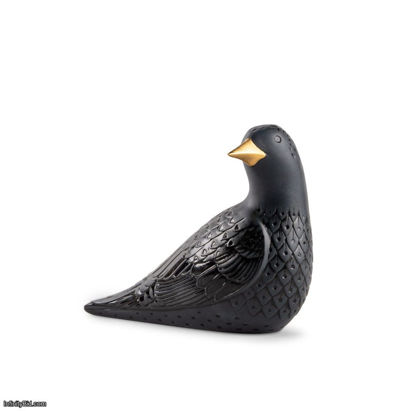 Lladro Starling II Figurine. Black SKU: 01009677