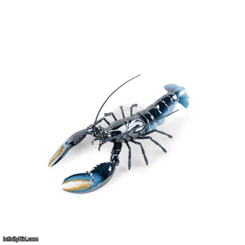 Lladro Lobster Sculpture. Blue SKU: 01009693