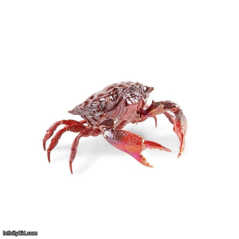 Lladro Crab Sculpture. Red SKU: 01009694