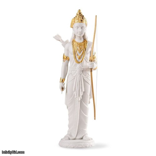 Lladro Lakshman Sculpture. Golden Luster SKU: 01009717