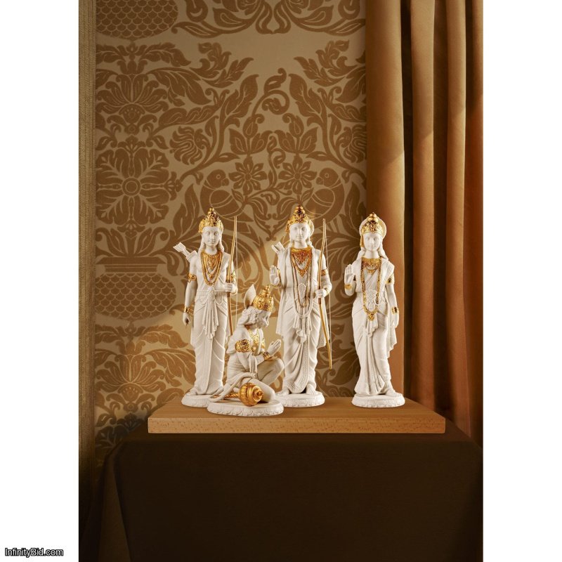 Lladro Lakshman Sculpture. Golden Luster SKU: 01009717