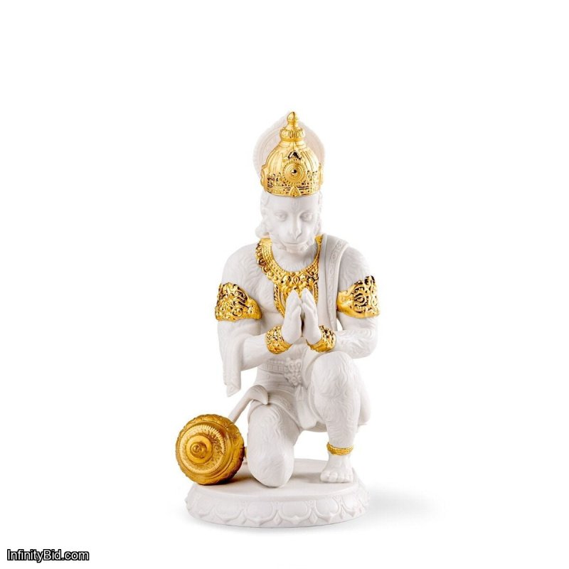 Lladro Hanuman Sculpture. Golden Luster SKU: 01009718