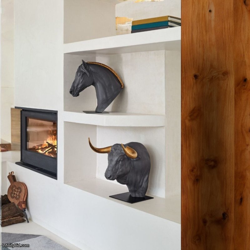 Lladro Equinus Sculpture – Elegant Black Porcelain Horse Bust | SKU: 01009724