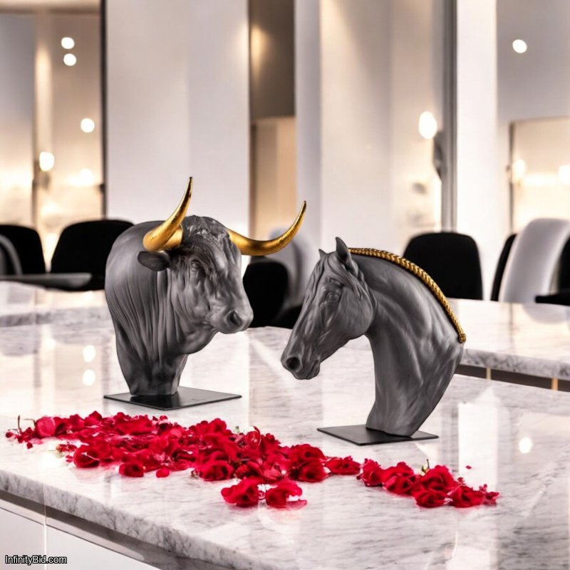 Lladro Equinus Sculpture – Elegant Black Porcelain Horse Bust | SKU: 01009724