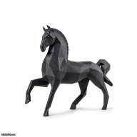 Lladro Horse Sculpture. Matte black SKU: 01009796
