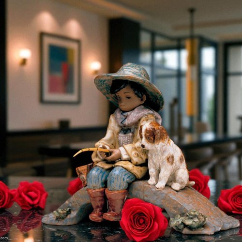 Lladro “The Old Fishing Hole” Retired Porcelain Figurine SKU: 01012237