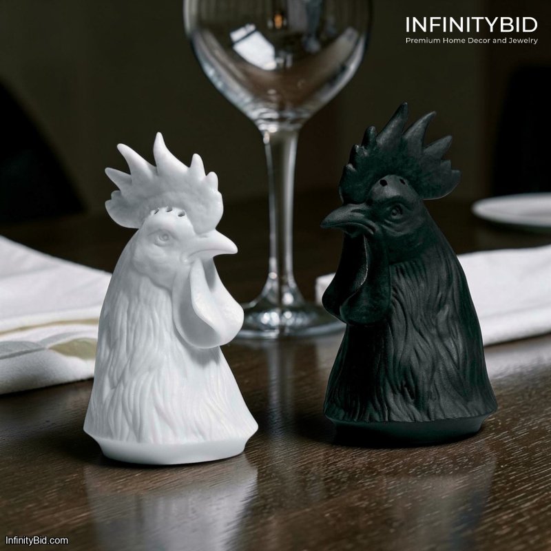 Lladro Gallus Salt and Pepper Shakers – SKU 01017101