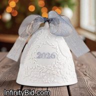 Lladró 2026 Christmas Ornaments – Set of 4 2 Balls & 2 Bells | Limited Edition 01018488 & 01018489