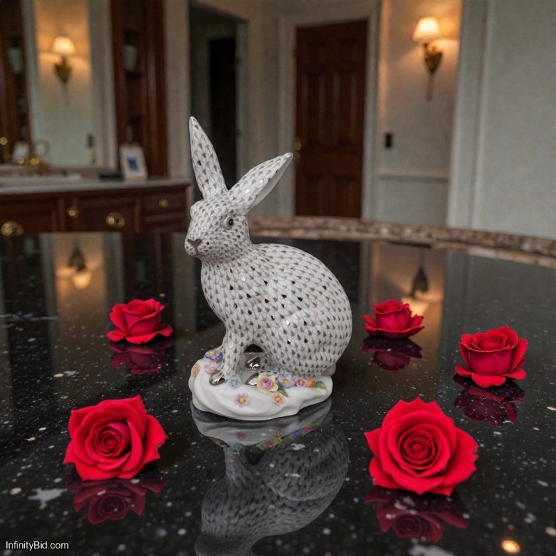 Herend Rabbit with Flowers (Limited Edition) SKU: 05334092-VHSP133