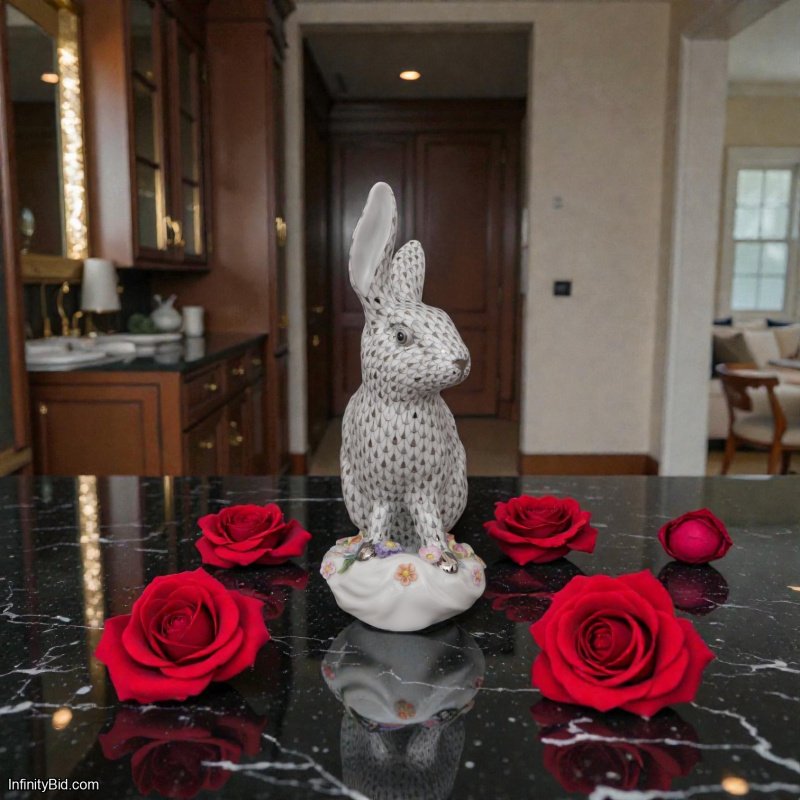 Herend Rabbit with Flowers (Limited Edition) SKU: 05334092-VHSP133