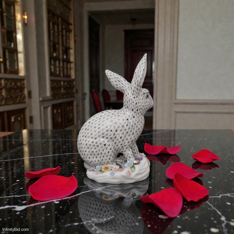 Herend Rabbit with Flowers (Limited Edition) SKU: 05334092-VHSP133