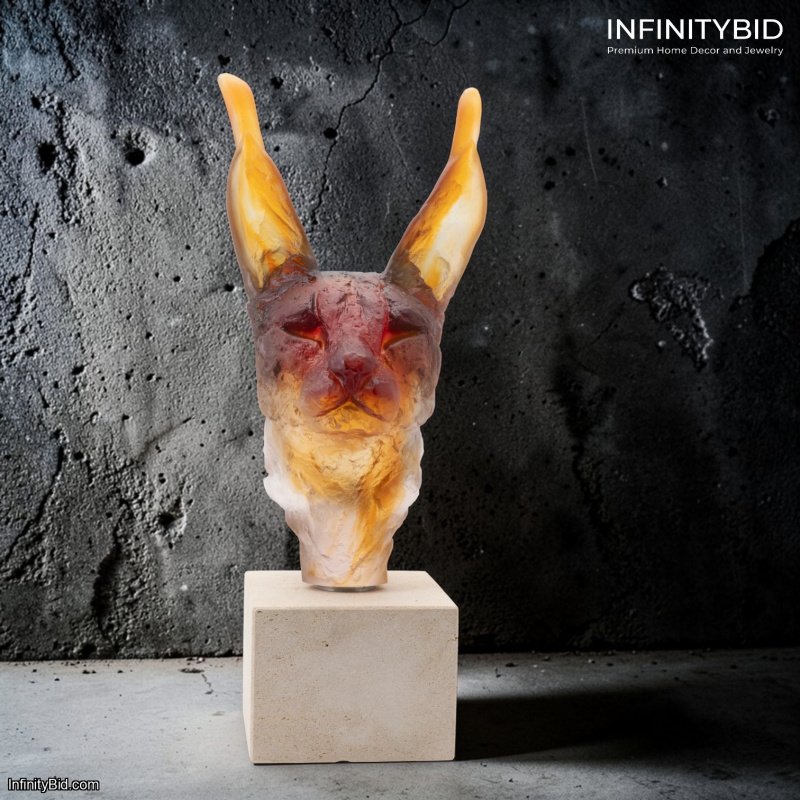 Daum Caracal Head – Limited Edition of 75 by Isabelle Carabantes – SKU: 05766