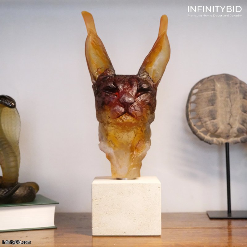 Daum Caracal Head – Limited Edition of 75 by Isabelle Carabantes – SKU: 05766
