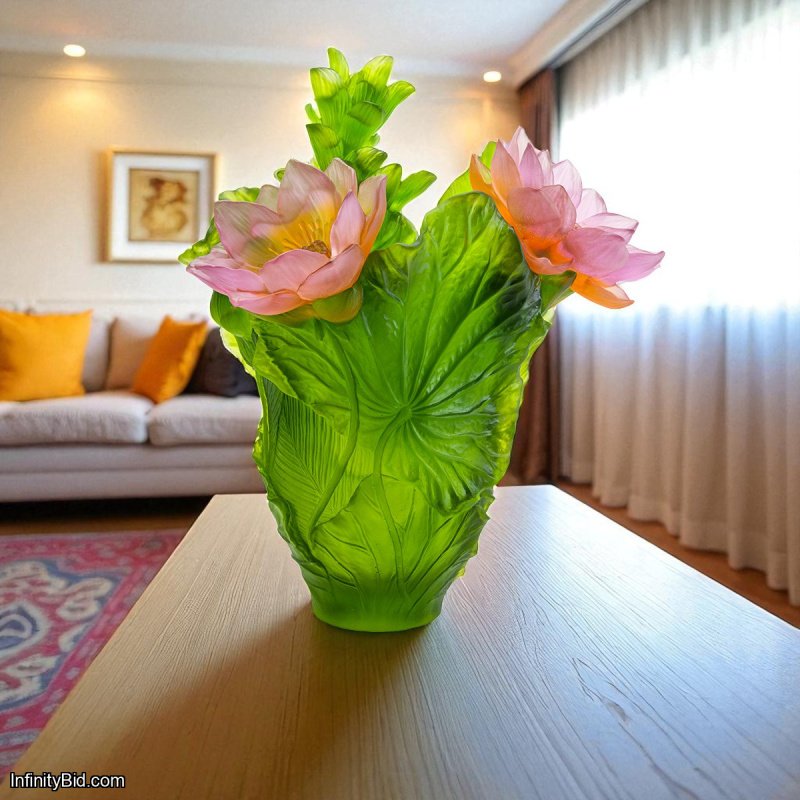 Daum Magnum Vase – Lotus Garden SKU: 05869