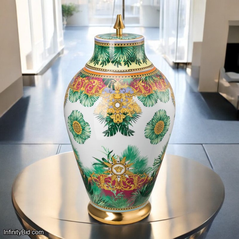 Versace Jungle Animalier Vase – Round Porcelain | Multicolor | Made in Germany