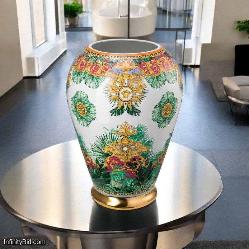 Versace Jungle Animalier Vase – Round Porcelain | Multicolor | Made in Germany