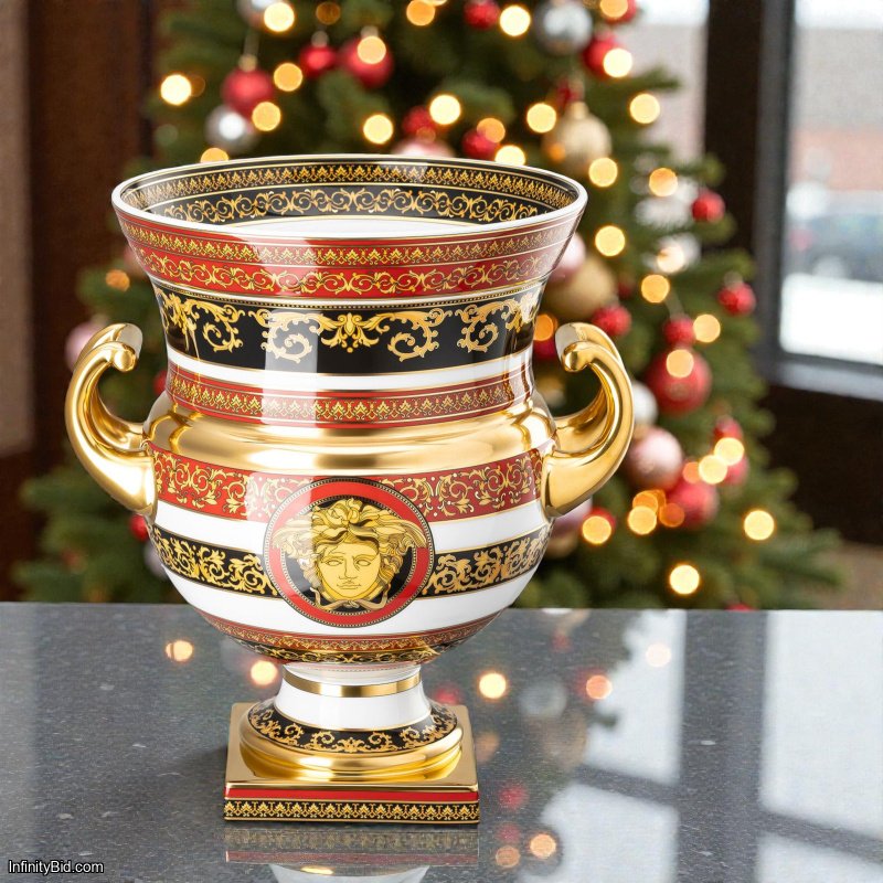 Versace Amphora Medusa Vase on Foot – 33 cm Item Number: 14632-409605-26577