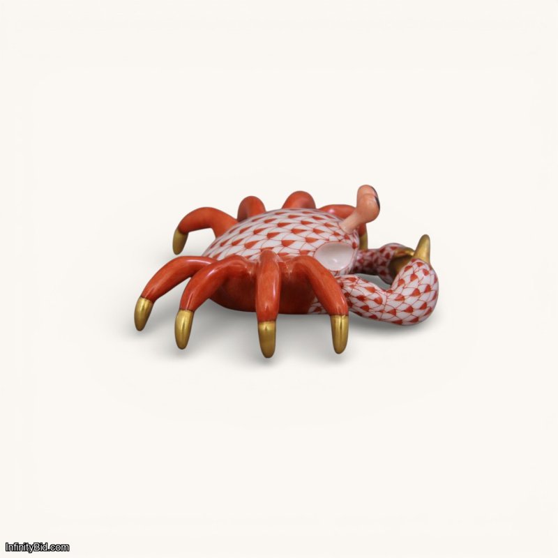 Herend Ghost Crab Porcelain Figurine Hand-Painted Hungary Mini Collectible SKU: 15096000-VH