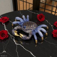 Herend Ghost Crab Porcelain Figurine Hand-Painted Hungary Mini Collectible SKU: 15096000-VHB-OR