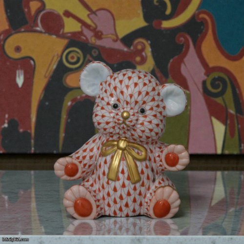 Herend Teddy Bear SKU: 15377000-VH  Hand-Painted Porcelain