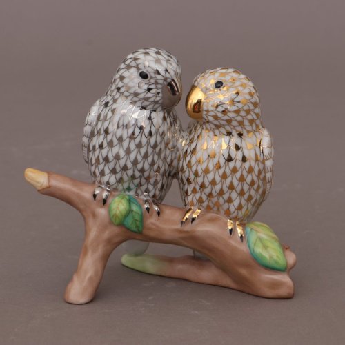 Herend Lovebirds Porcelain Figurine – Hand-Painted in Hungary SKU: 15728000-VHQ-22+C